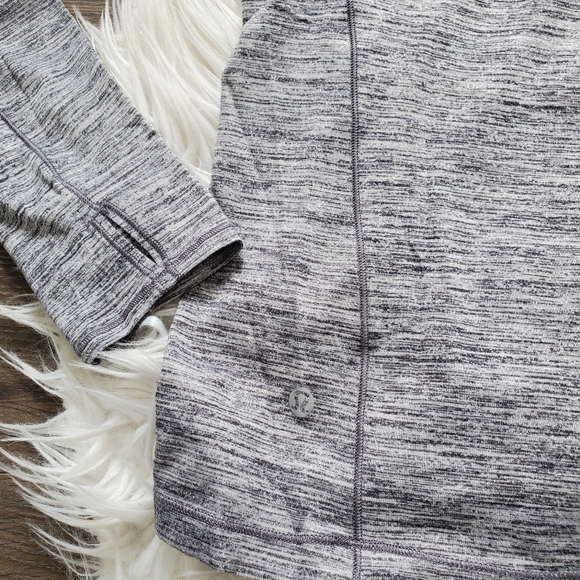 Lululemon Heather Gray Long Sleeve Crewneck Athletic Top - Picture 3 of 3
